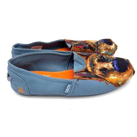Sketchers Bob's Dogs German Shepard Women's Sz 8.5 Slip on Blue Comfort Walking - Picture 4 of 9